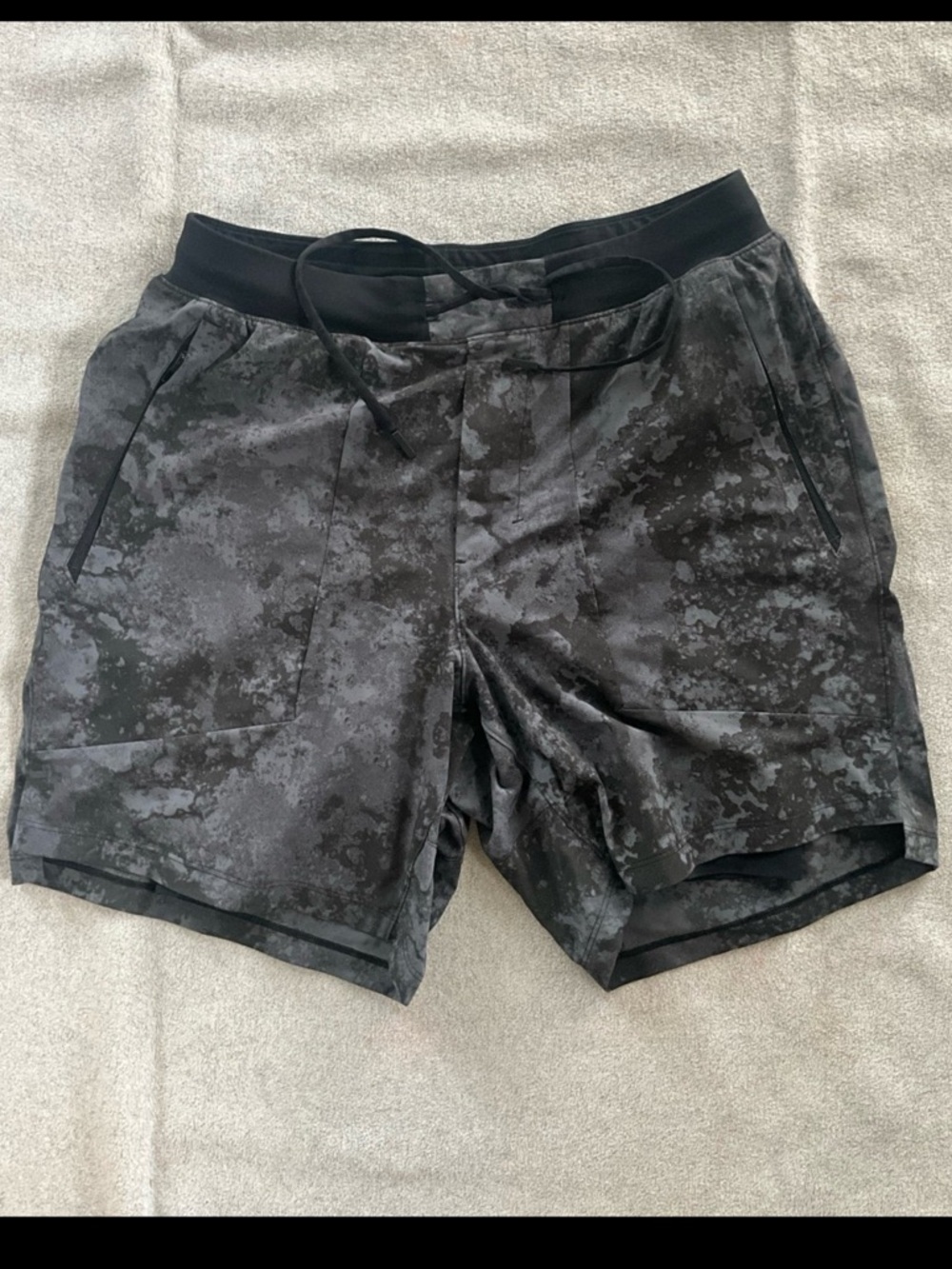 lululemon athletica Black Digital Camo Athletic Shorts